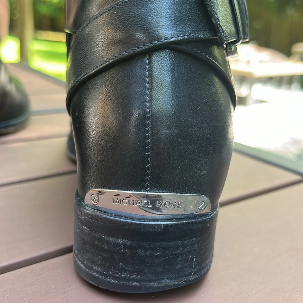 Michael Kors Black Buckle Ankle Boots - Womens 7M - Picture 5 of 5